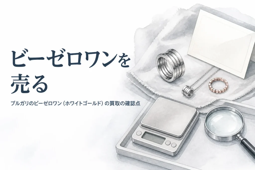 ブルガリのビーゼロワン（ホワイトゴールド）の買取を説明する記事のアイキャッチ