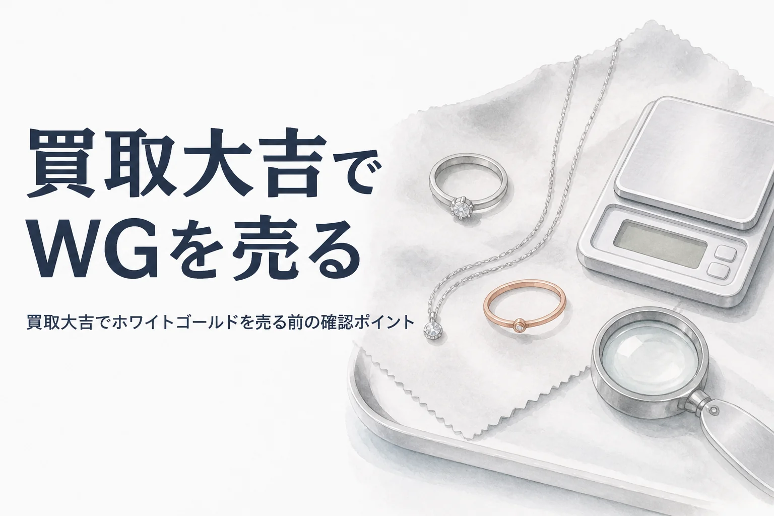 買取大吉でホワイトゴールドを売る前に確かめたいことを紹介する記事のアイキャッチ