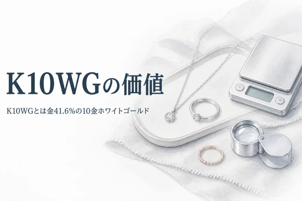 K10WGの価値と買取価格を説明する記事のアイキャッチ