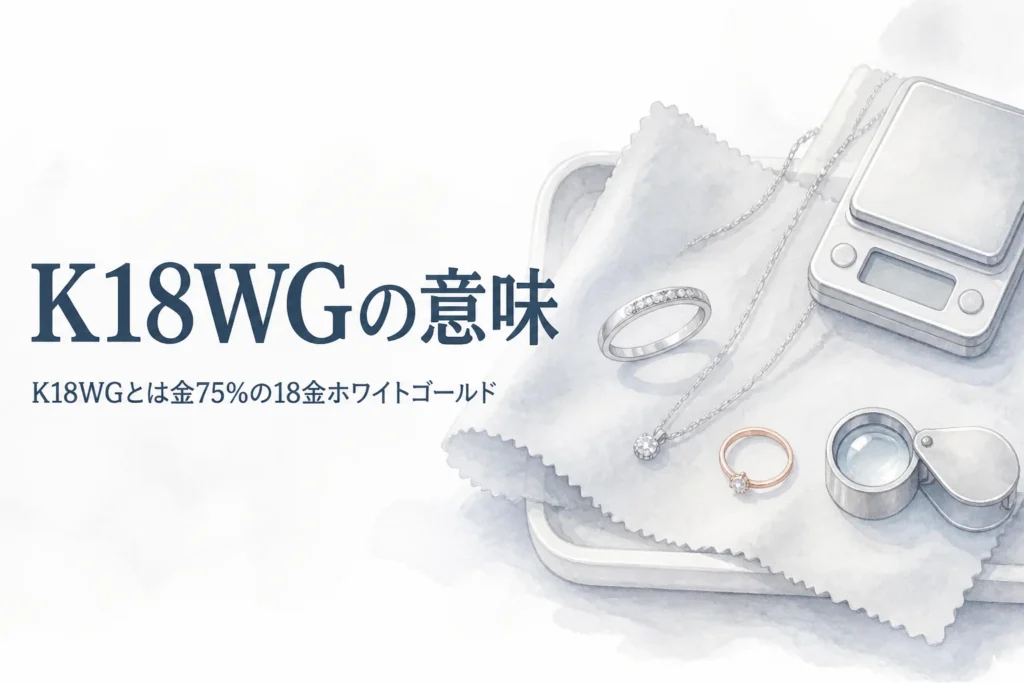 K18WGの刻印の意味と価値を説明する記事のアイキャッチ